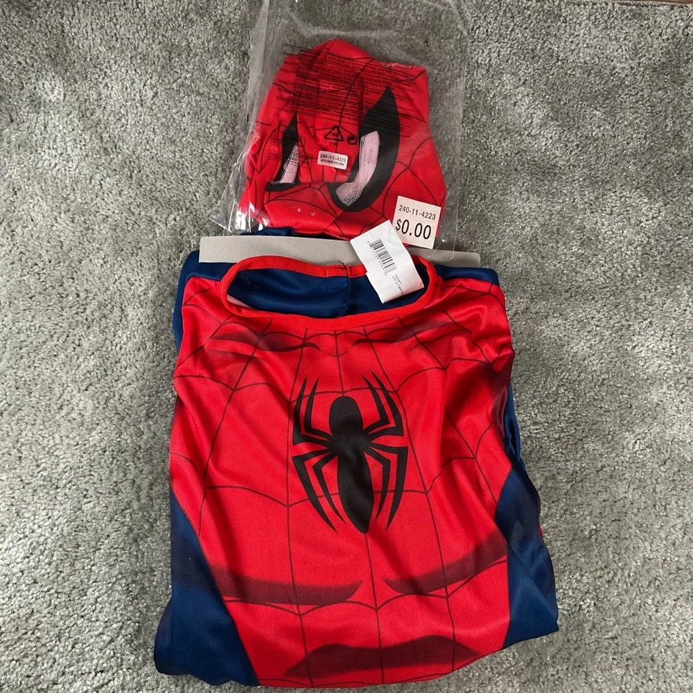 Rubies Spider-Man Costume Child Large 12-14 Red  Marvel Ultimate Jumpsuit Mask